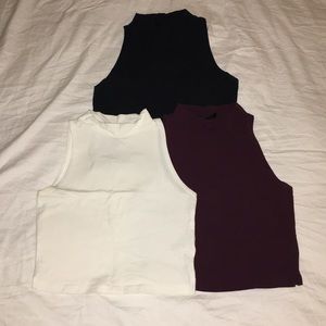 Topshop skinny polo crop top